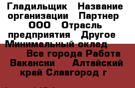 Гладильщик › Название организации ­ Партнер, ООО › Отрасль предприятия ­ Другое › Минимальный оклад ­ 20 000 - Все города Работа » Вакансии   . Алтайский край,Славгород г.